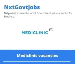 Mediclinic Assistant Pharmacist Vacancies in Kimberley Apply now @mediclinic.co.za