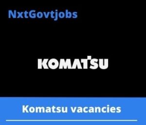 Komatsu Senior Specialist Engineering Analytics Vacancies in Kathu 2023