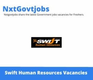 Swift Human Resources Plumber Vacancies in Kathu – Deadline 07 Jan 2024