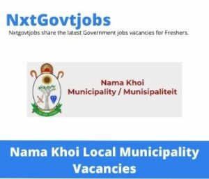 Nama Khoi Municipality Director Community Services Vacancies in Upington – Deadline 27 July 2023