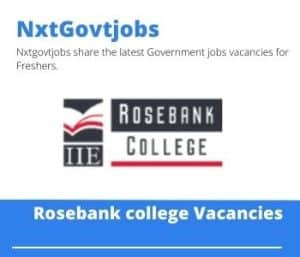 Rosebank College Teaching Experience Supervisor Vacancies in Kakamas- Deadline 03 Jun 2023