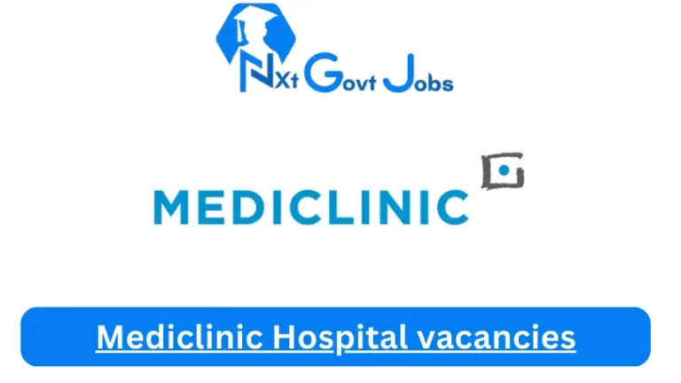 x1 New Gariep Hospital Vacancies 2024 @mediclinic.co.za Career Portal